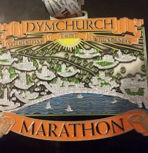 Paul Blackwell's medal from the Dymchurch Marathon