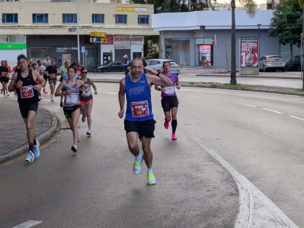 Jon Mann at the Malaga Marathon.